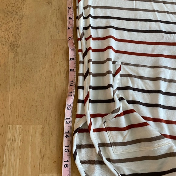 Market & Spruce Striped Hooded Long Sleeve Top - Picture 4 of 6